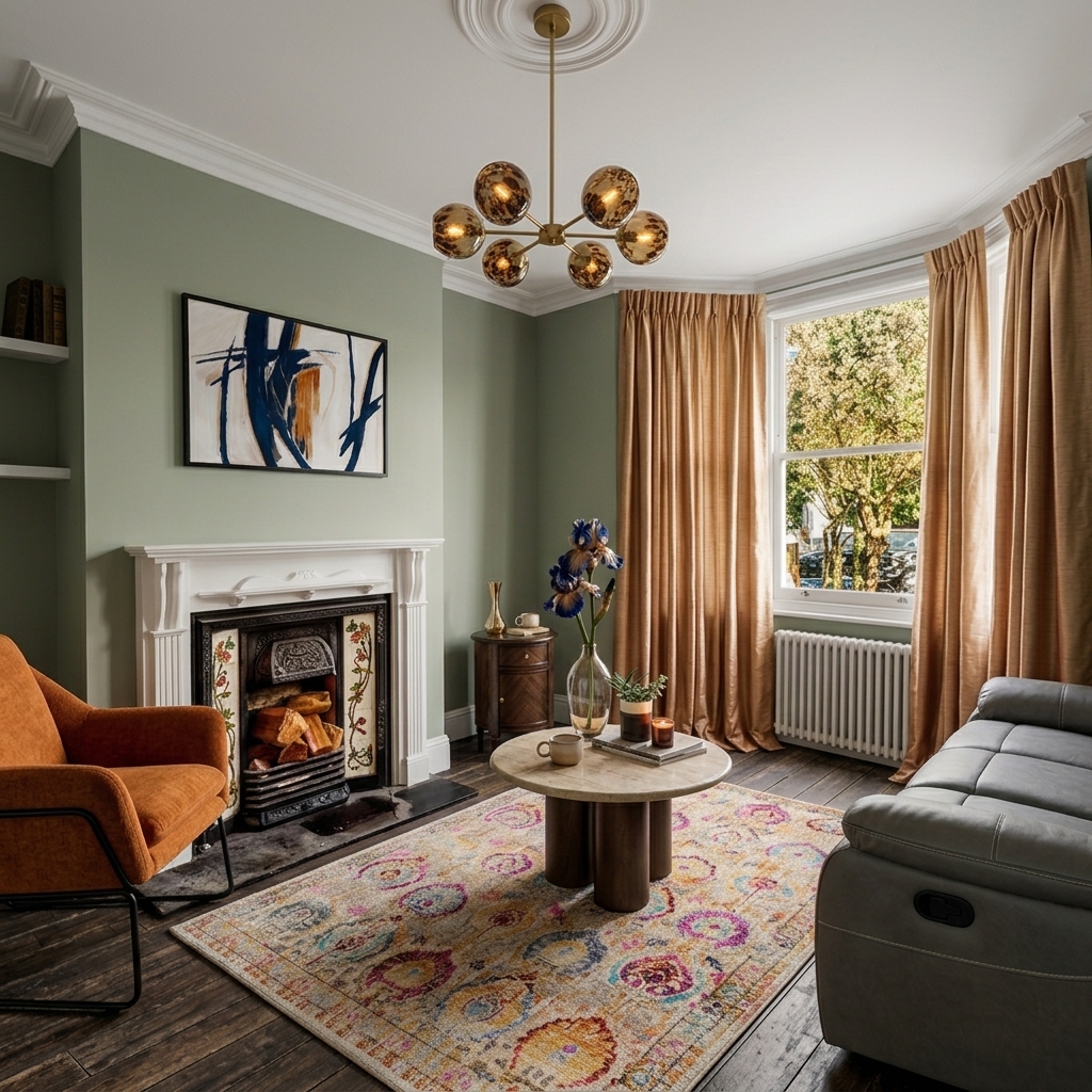 Room after redesign with matched products